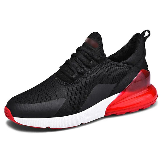 Air Cushion Sports Breathable Sneakers running Shoe. Black & Red