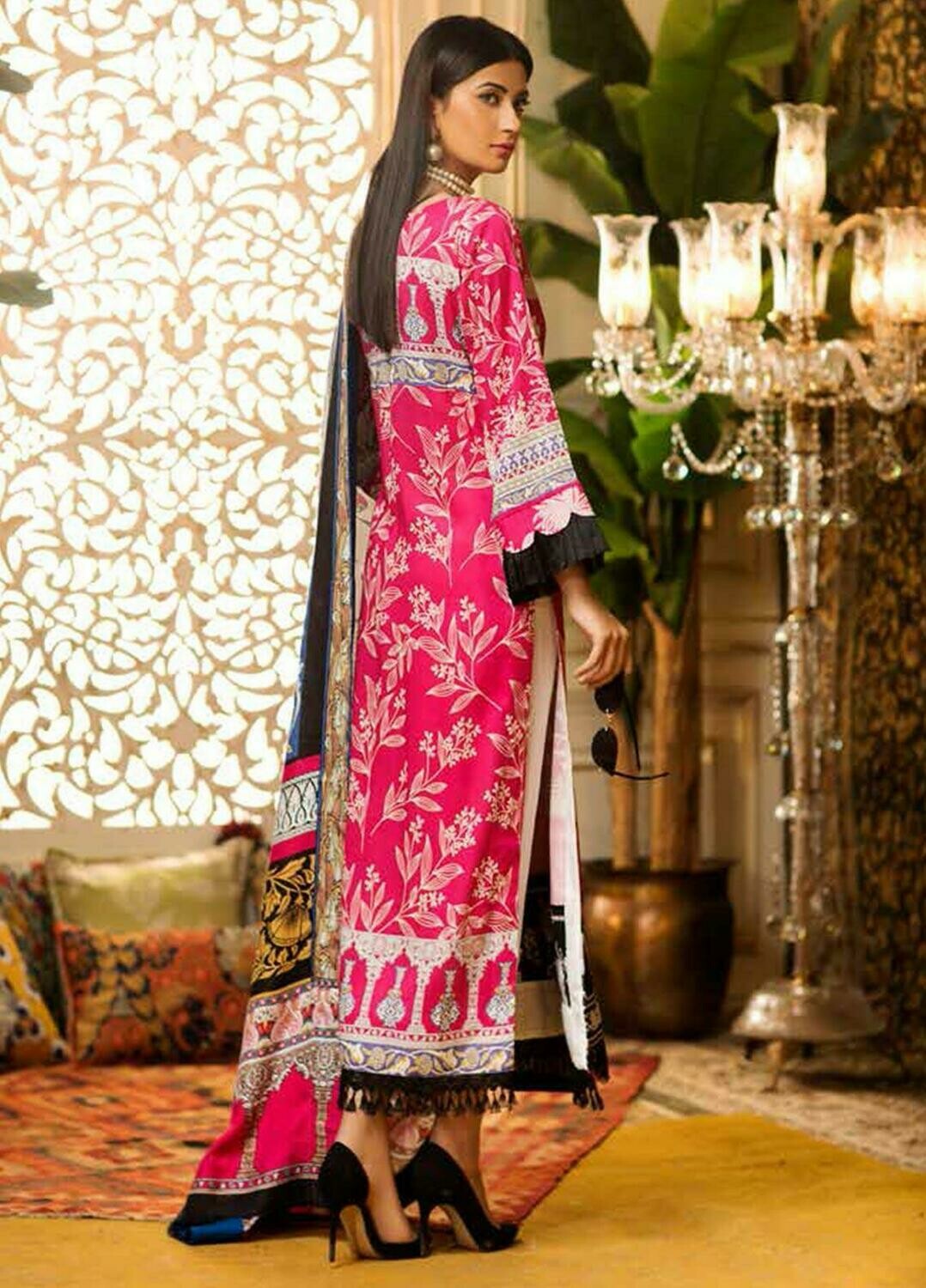 Al Zohaib Embroidered Linen Pink