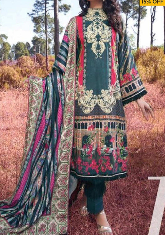 Al Zohaib Embroidered Linen Green