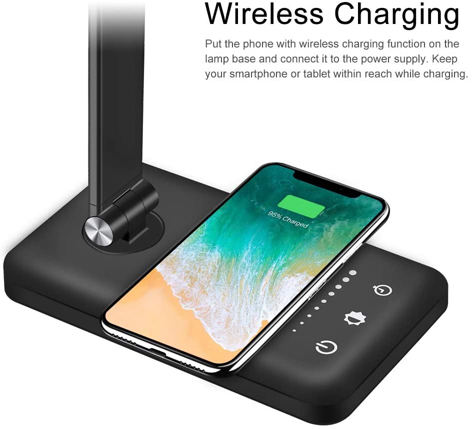 Multifunctional LED Desk Lamp with Wireless Charger