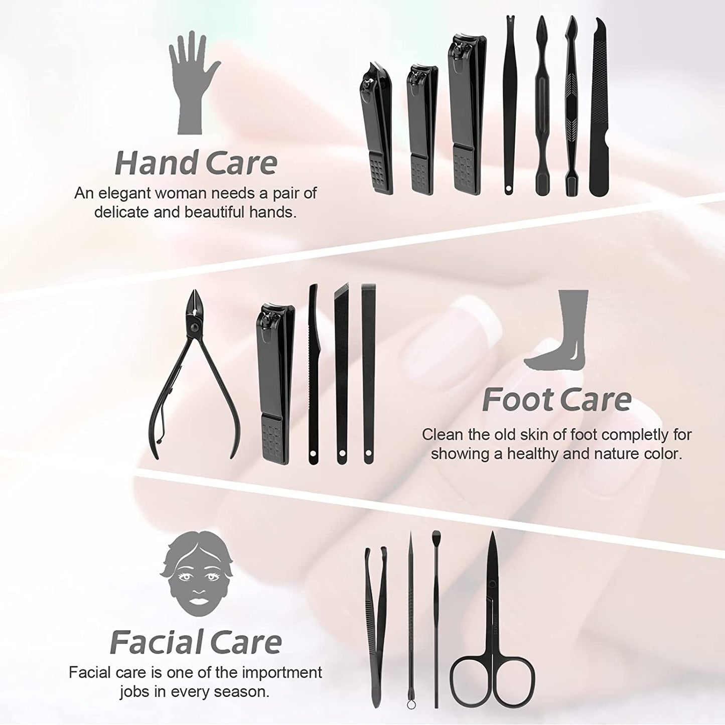 Manicure Set, 15 In 1 Stainless Steel Manicure Kit