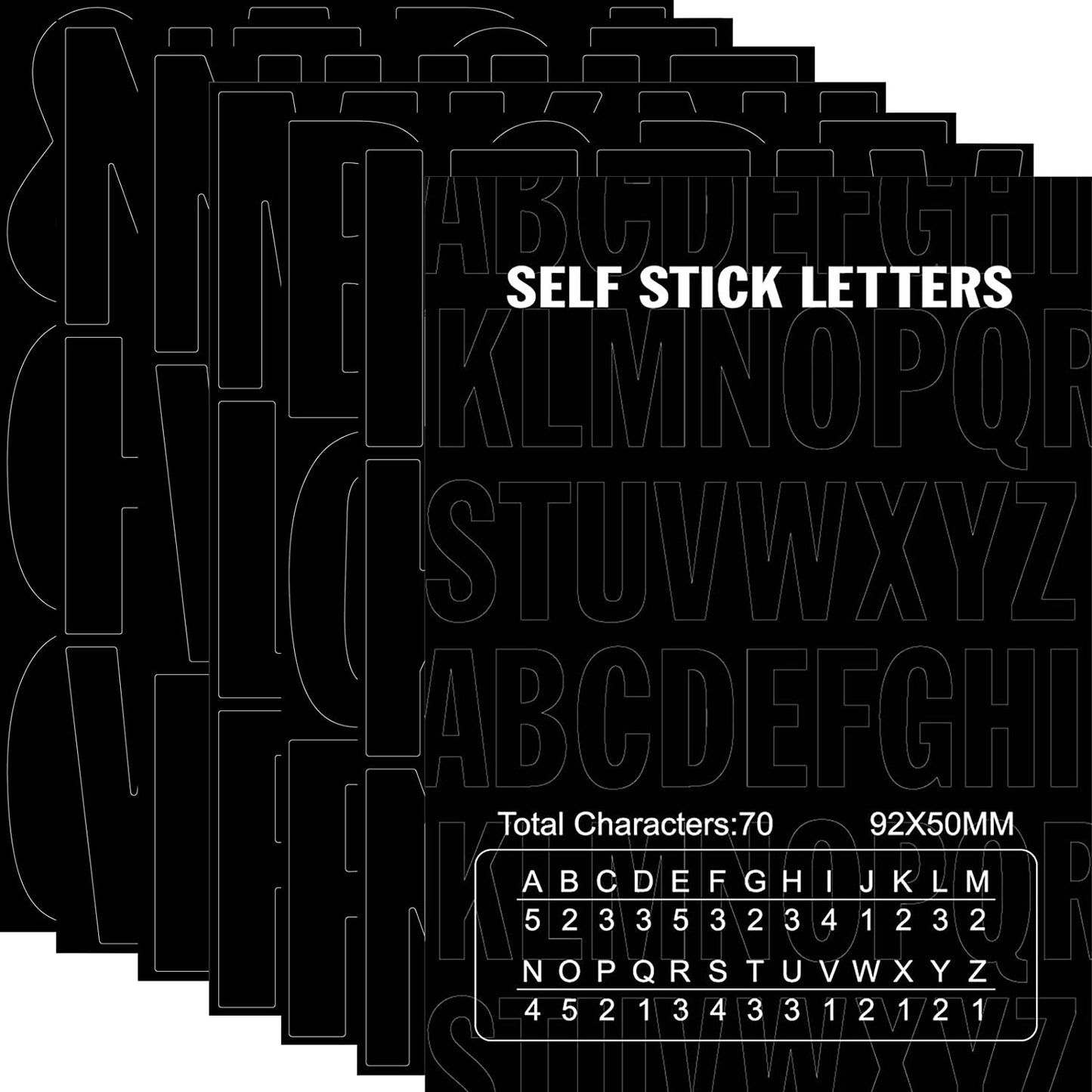 Vinyl Letters, Self-Adhesive Waterproof Letter & Numbers Stickers
