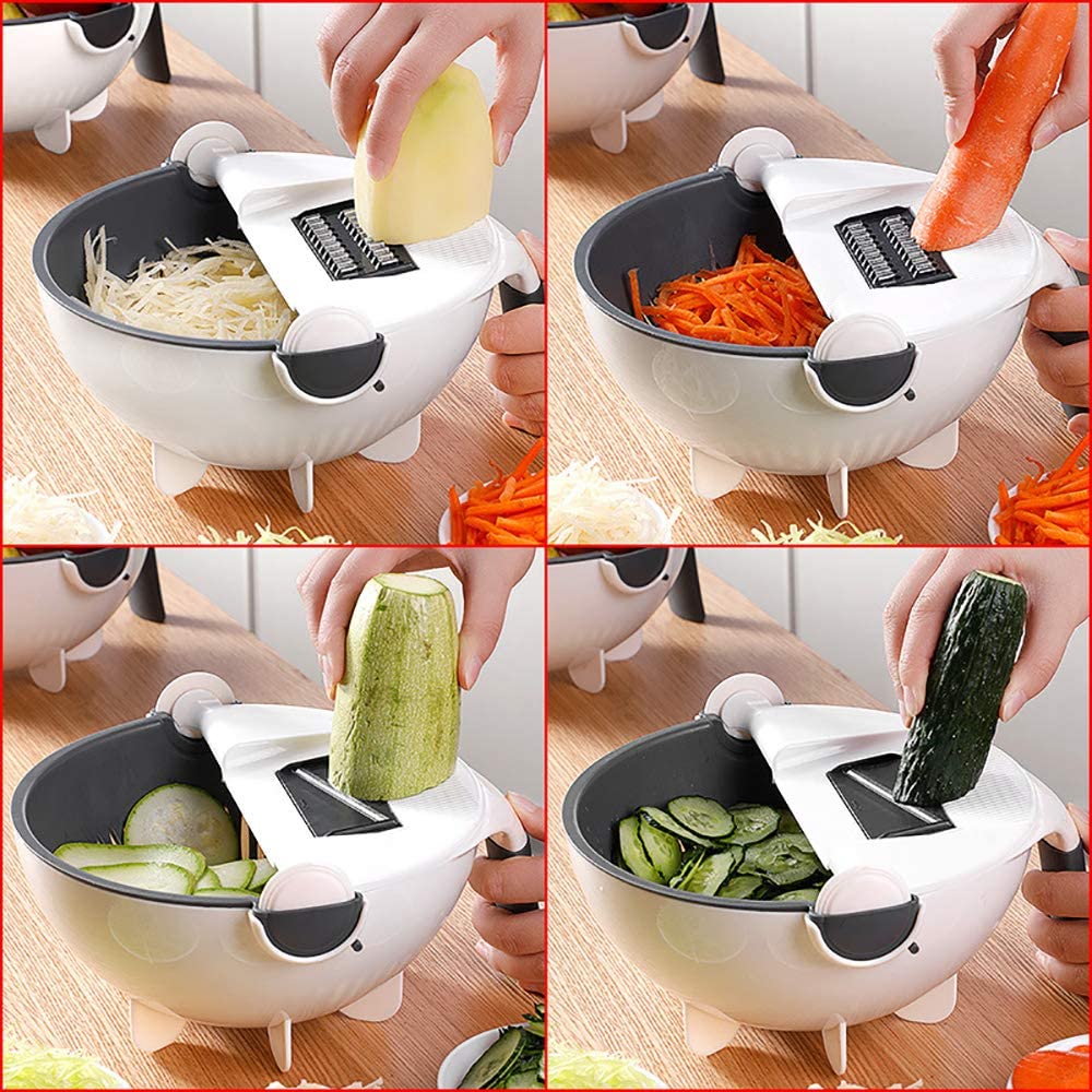 9-in-1 Multi-functional Rotate Vegetable Cutter
