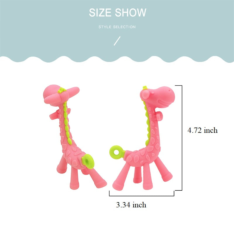 Babies Teeth Care Cartoon 3D Giraffe Set of Two