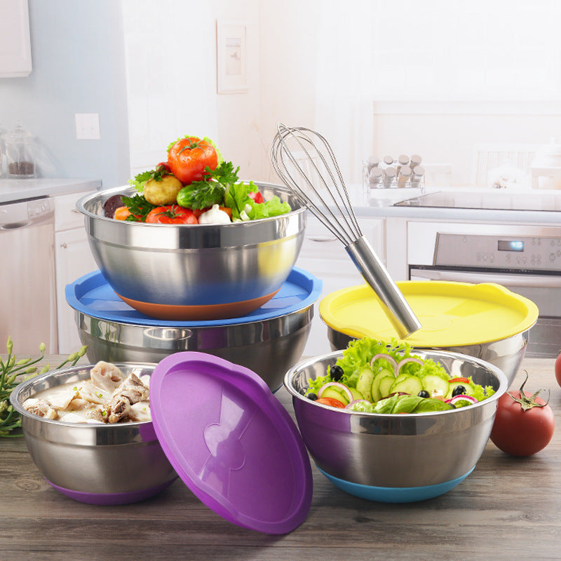Mixing Bowls with Airtight Lids 10 Pcs Stainless Steel