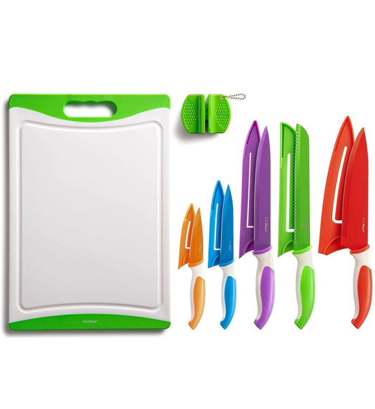 Eat Neat 12PC cutting board and knife Set