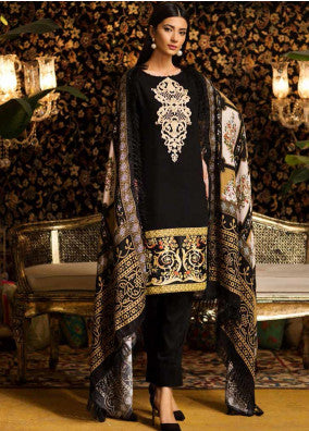 Al Zohaib BLACK Embroidered Linen