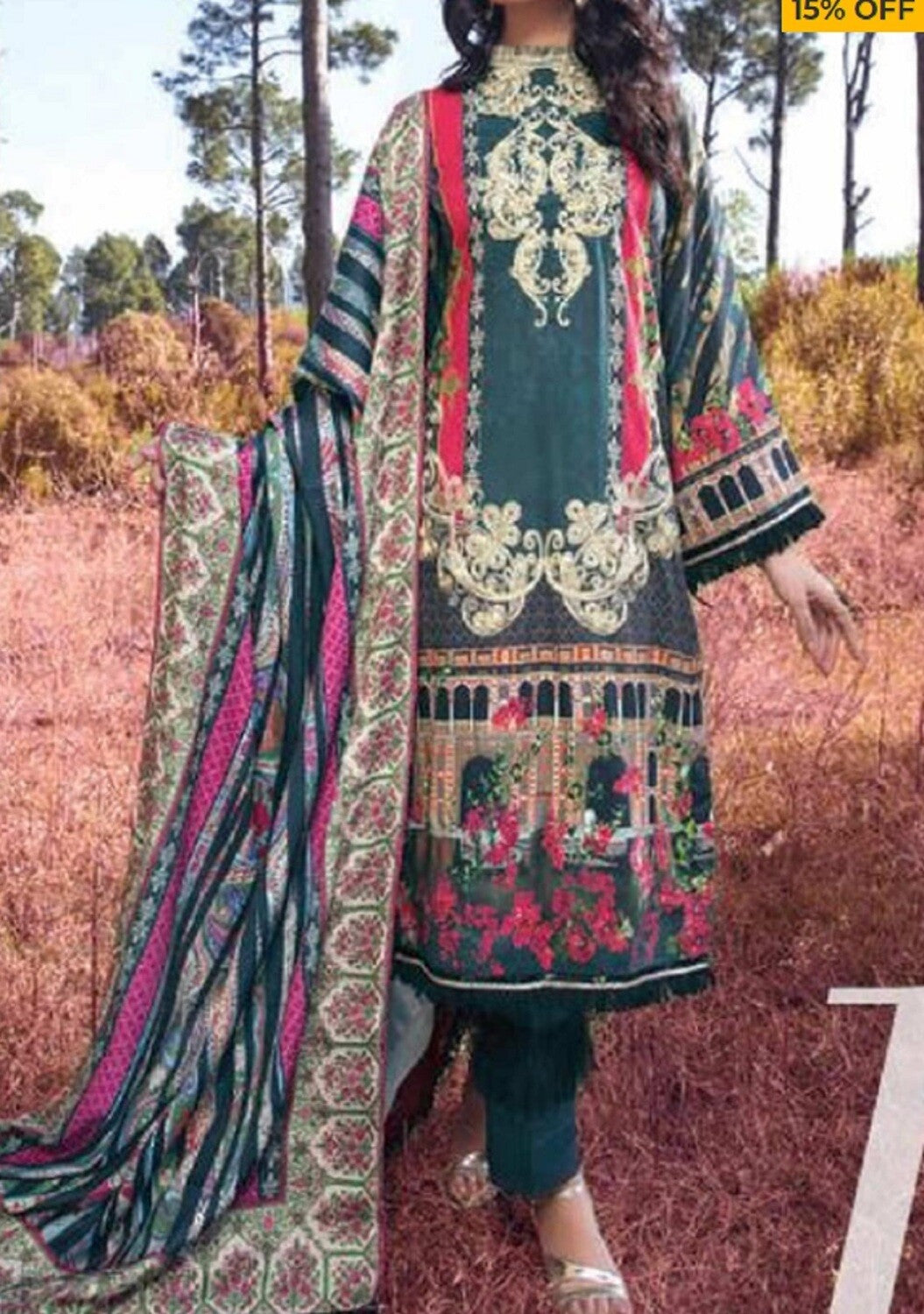Al Zohaib Embroidered Linen Green